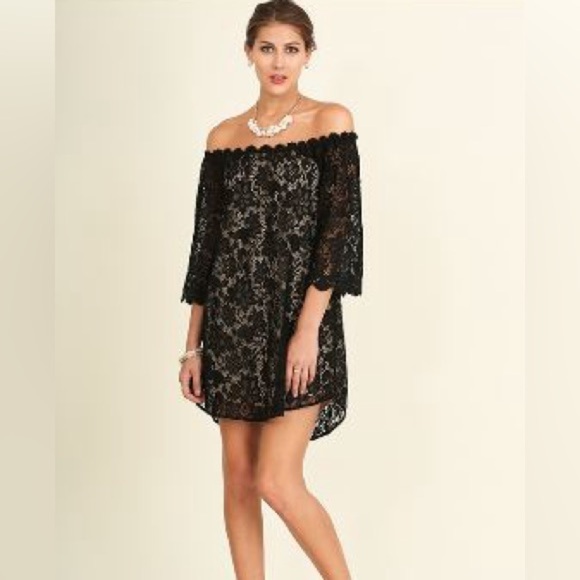 Umgee Off the Shoulder Dress Size Medium - Picture 3 of 9